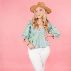 NWT Iridescent Mermaid Blouse